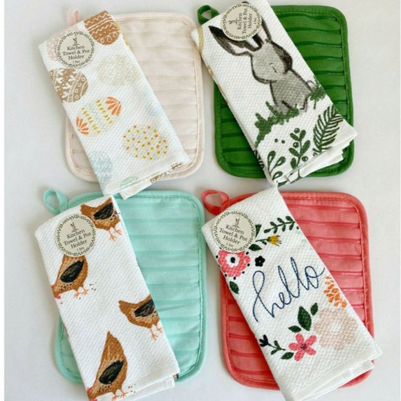 Other - Kitchen Towel & Pot Holder Set Easter&Spring
